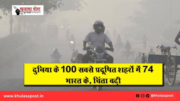 दुनिया के 100 सबसे प्रदूषित शहरों में 74 भारत के, चिंता बढ़ी